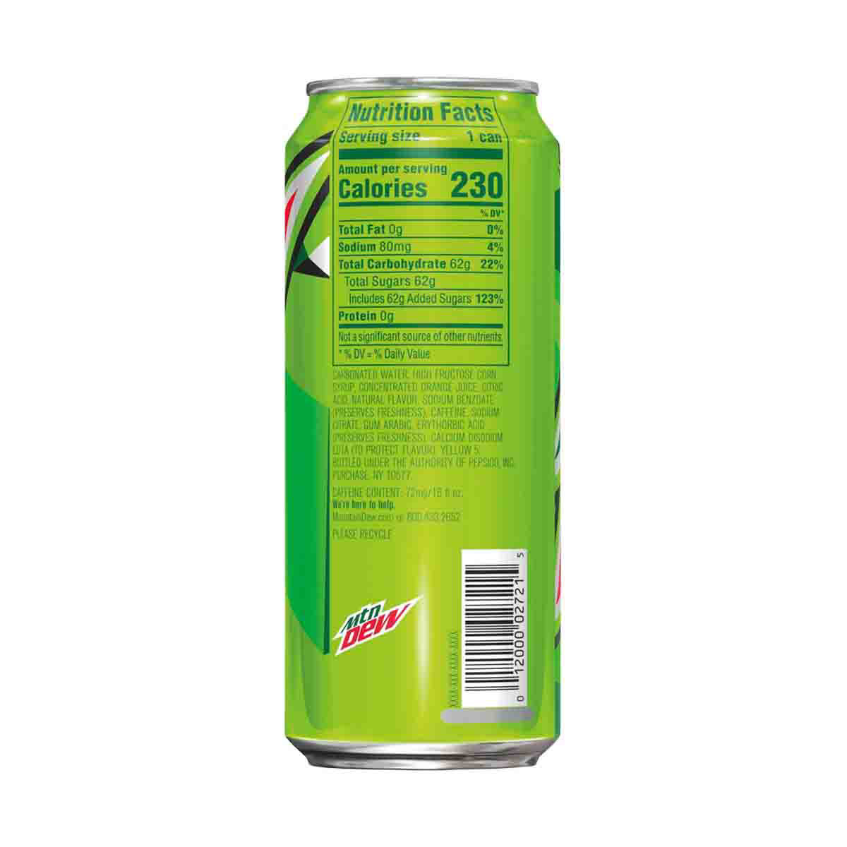 mountain dew can label