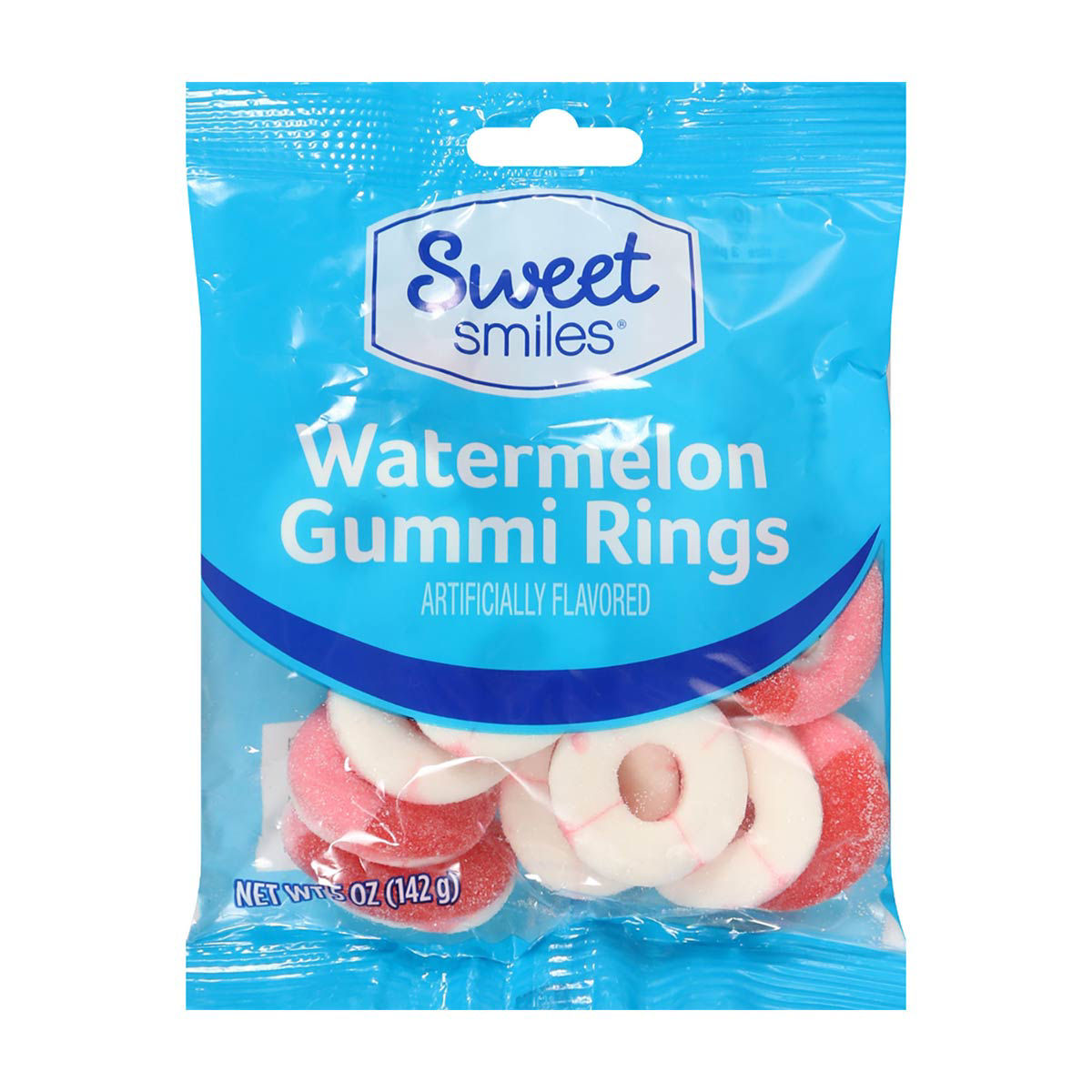 Sweet Smiles Gummi Watermelon Rings, 5 oz