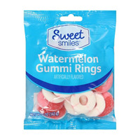 Sweet Smiles Gummi Watermelon Rings, 5 oz