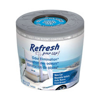 Refresh Your Car! New Car & Cool Breeze Scented Gel Odor Elimination Can, 5 oz.