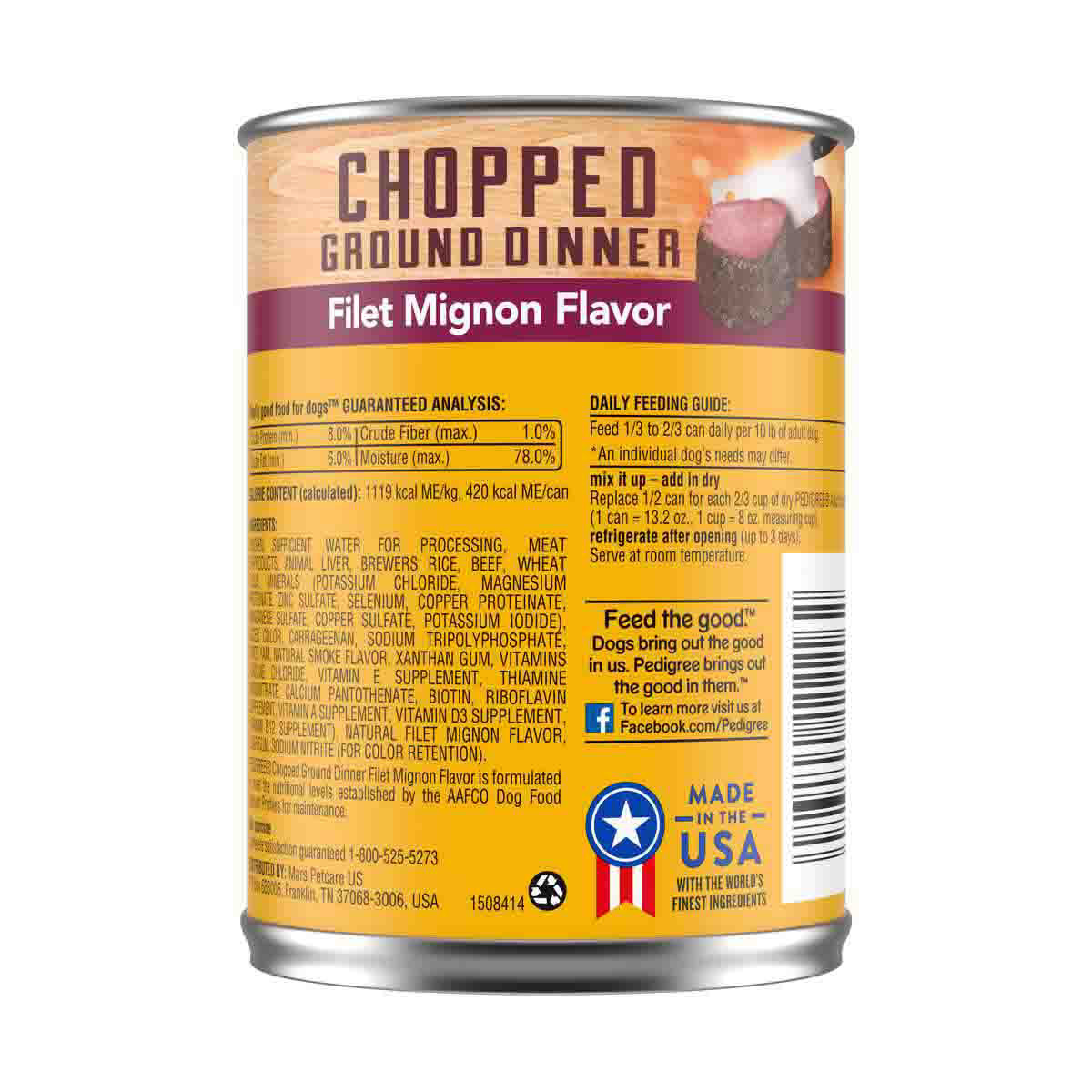 Pedigree chopped outlet dog food