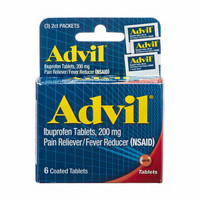 Advil Ibuprofen 200 mg Pain Reliever/Fever Reducer (NSAID) Tablets, 6 Count