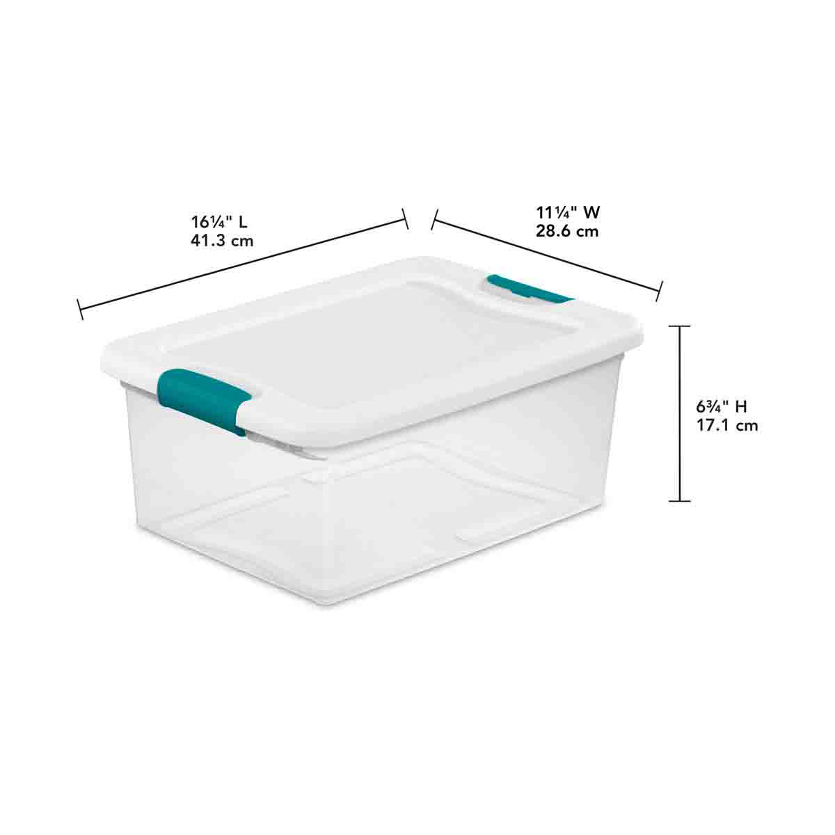 Clear Storage Box with Latched Lid, Large