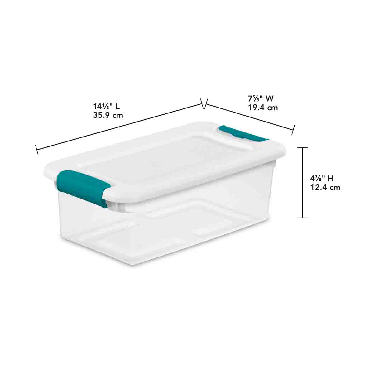 32 qt. Clear Base/White Lid Latching Storage Box by Sterilite at