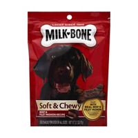 Milk-Bone Soft & Chewy Beef & Filet Mignon Recipe Dog Snacks, 2.7 oz.