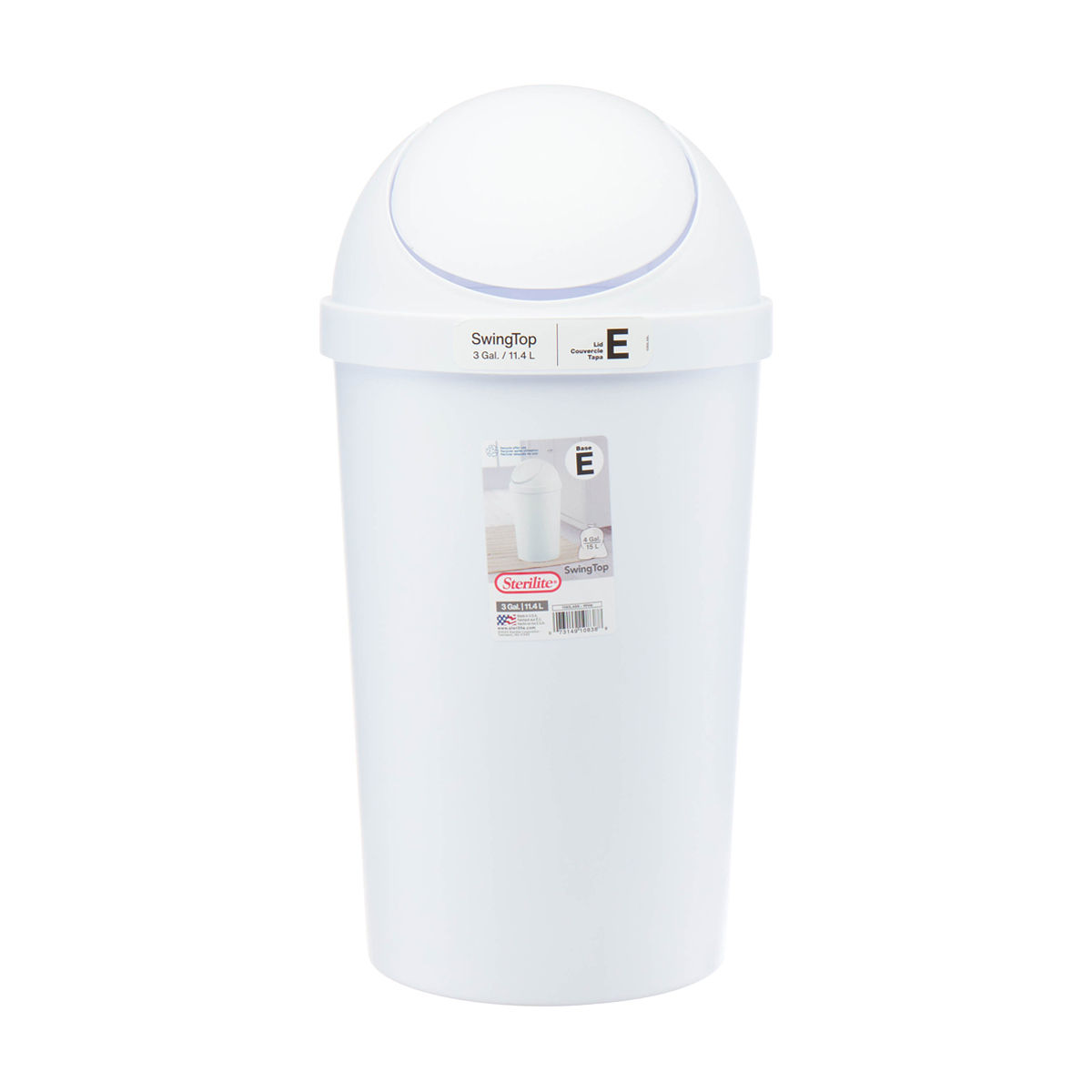 30 Gallon Billi Box Triple Trash Can Recycle Bin Center 8102031-444 (Mixed  Swing, Organics Swing, Waste Swing)