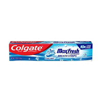 Colgate Max Fresh Travel Size Toothpaste with Mini Breath Strips, Cool Mint, 1.9oz.