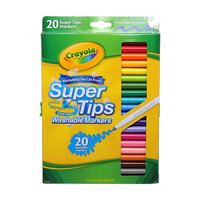 Crayola Washable Super Tips Markers, 20 Count