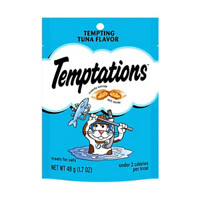 TEMPTATIONS Classic Crunchy and Soft Cat Treats Tempting Tuna Flavor, 1.7 oz. Pouch