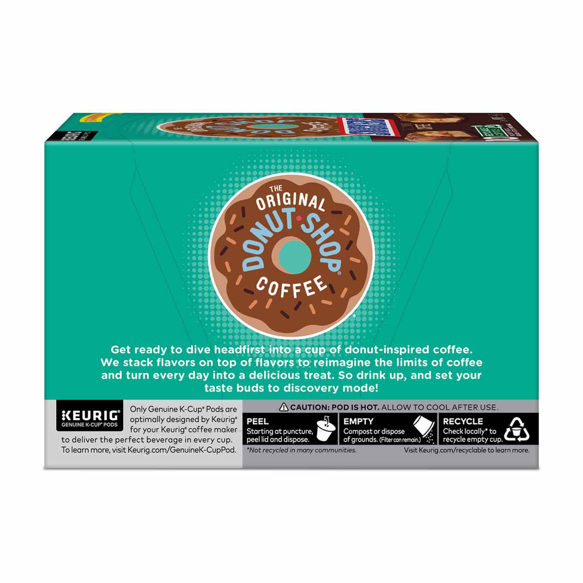 The Original Donut Shop Snickers Flavored Coffee, KCup Pods, 10 ct