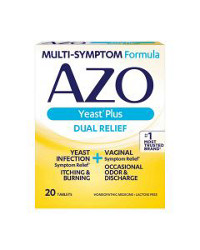 Azo Yeast Plus Dual Relief Tablets, 20 ct