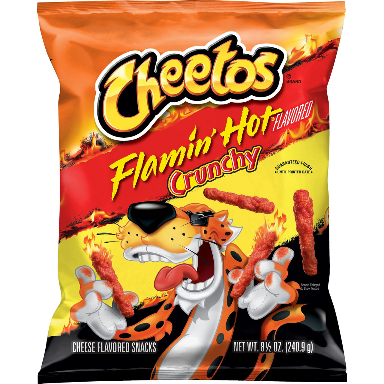 Cheetos Flamin' Hot Crunchy Cheese Flavored Snacks 8.5 Oz Bag