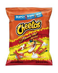 Cheetos Flamin' Hot Crunchy Cheese Flavored Snacks, 8.5
