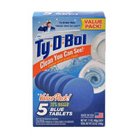 Ty-D-Bol Blue Tablets Toilet Bowl Cleaner Value, 5