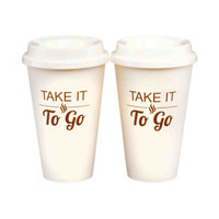 To-Go Coffee Travel Mugs, Set of 2