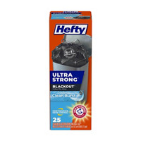 Hefty Ultra Strong Clean Burst Scent Tall Kitchen Drawstring Trash Bags, 25 Count