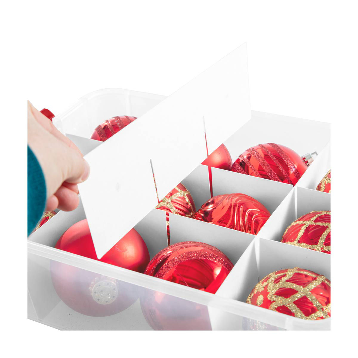 Sterilite 2Layer Red Ornament Storage Box