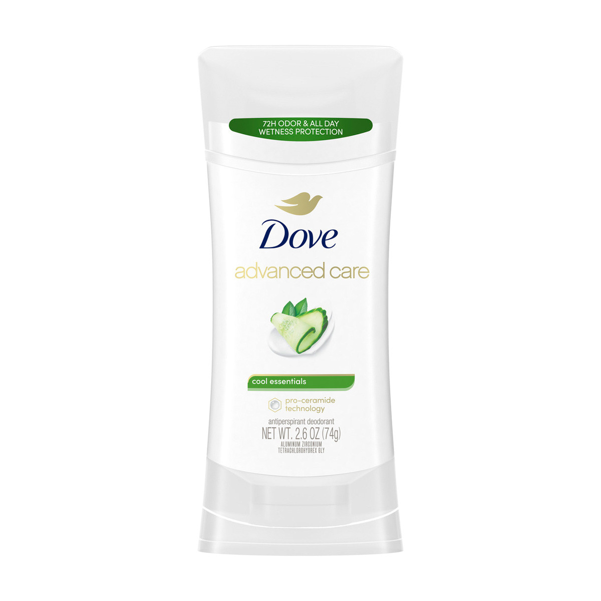 Dove Advanced Care Antiperspirant Deodorant Stick, Cool Essentials, 2.6 oz