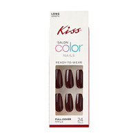 KISS Salon Color Ready-To-Wear Full Cover Nails - 24 Pieces