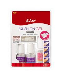 Kiss Brush-On Gel Nail Kit, 24 Count