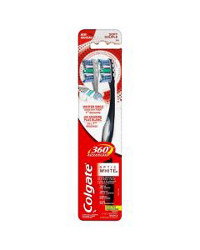 Colgate 360° Advanced Optic White Toothbrush, Soft, 2 ct