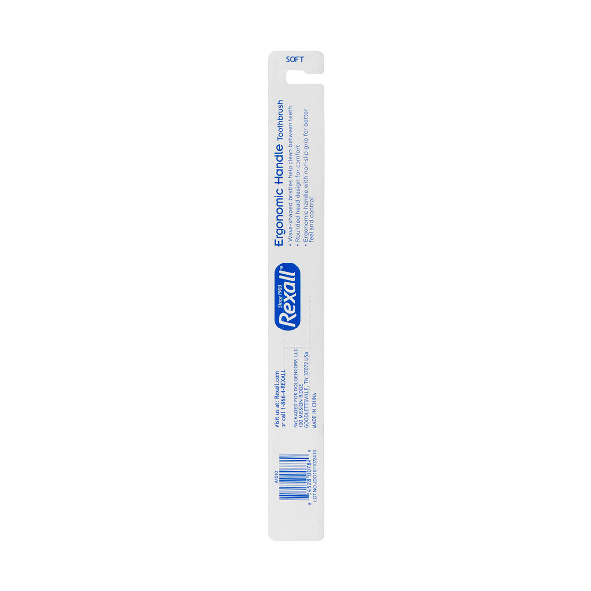 Rexall Ergonomic Handle Toothbrush, Soft