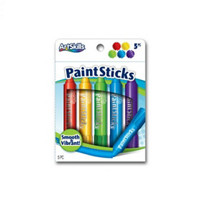 ArtSkills Non-Toxic, Water-Soluble Twist Up Glitter Paint Sticks, 5 Colors