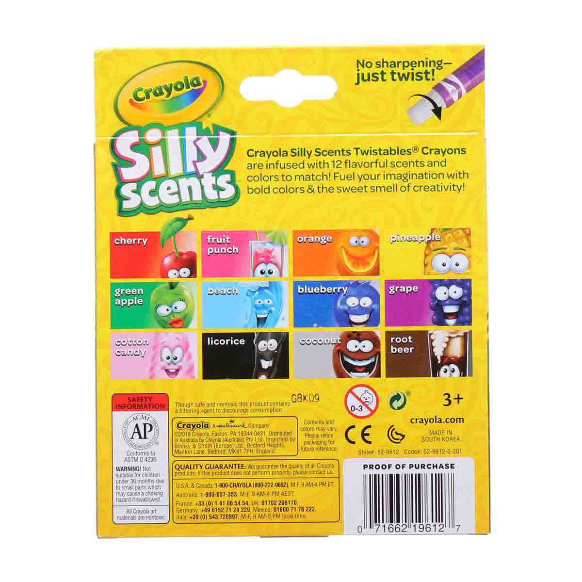 Crayola Silly Scents Twistables Crayons, 12 Count 