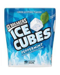 Ice Breakers Ice Cubes Peppermint Sugar Free Gum, 40 ct