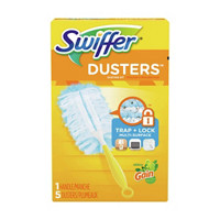 Swiffer Dusters Starter Kit for Cleaning, Kit Includes 1 Handle and 5 Dusters, Gain Original Scent