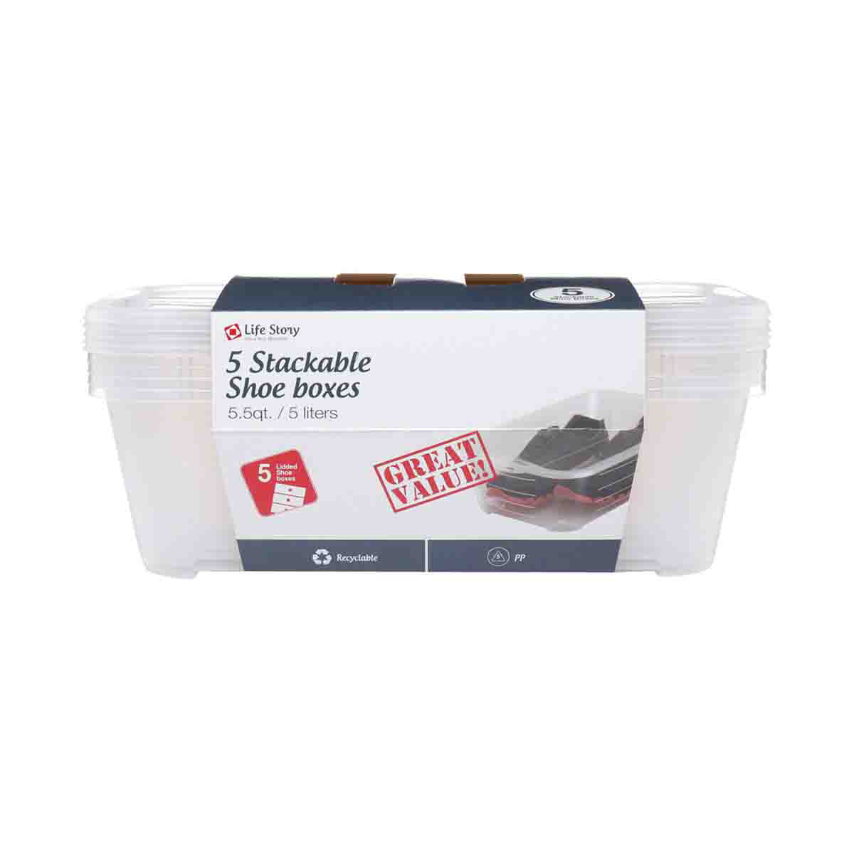 Life story stackable online shoe box