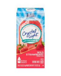 Crystal Light Drink Mix with Caffeine, Wild Strawberry, On The Go Packet, 10 ct