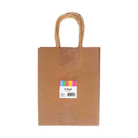 Brown Paper Gift Bags, 6 Pack