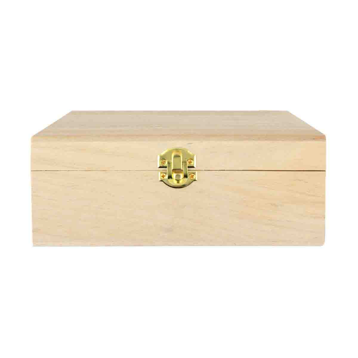 Wooden box deals with clasp