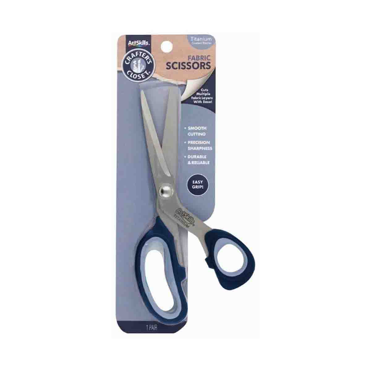 Crafter's Closet 8 Heavy Duty Fabric and Sewing Scissors, Titanium Blades