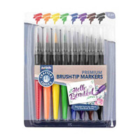 Crafter's Closet Brush Tip Marker Set with Easy