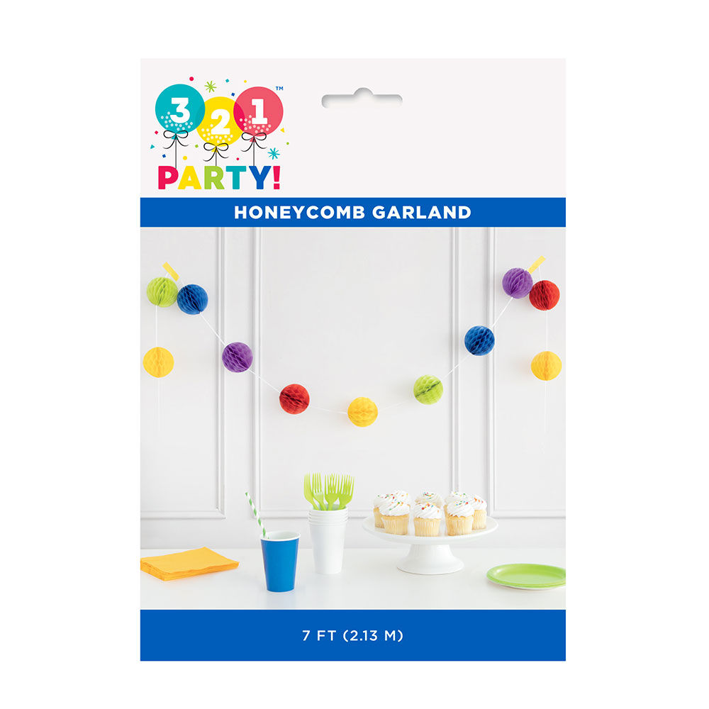Folat 8714572602518 Party Decorative Honeycomb Garland Set - 4m : Folat