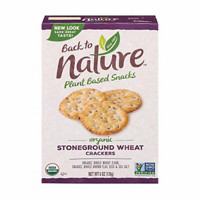 Back to Nature Organic Stoneground Wheat Crackers, 6