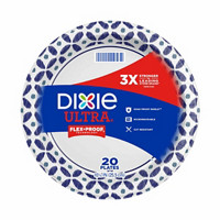 Dixie Ultra Paper Plates, 20 Count, 10 in