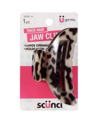 Scunci Thick Hair Jaw Clip, 9 cm, Assorted