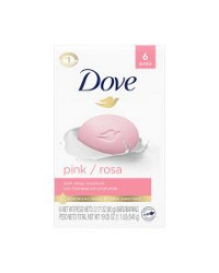 Dove Pink Soap Bar, 6 Count