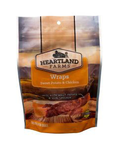 Heartland Farms Dog Treat Wraps, Sweet Potato & Chicken, 3 oz.