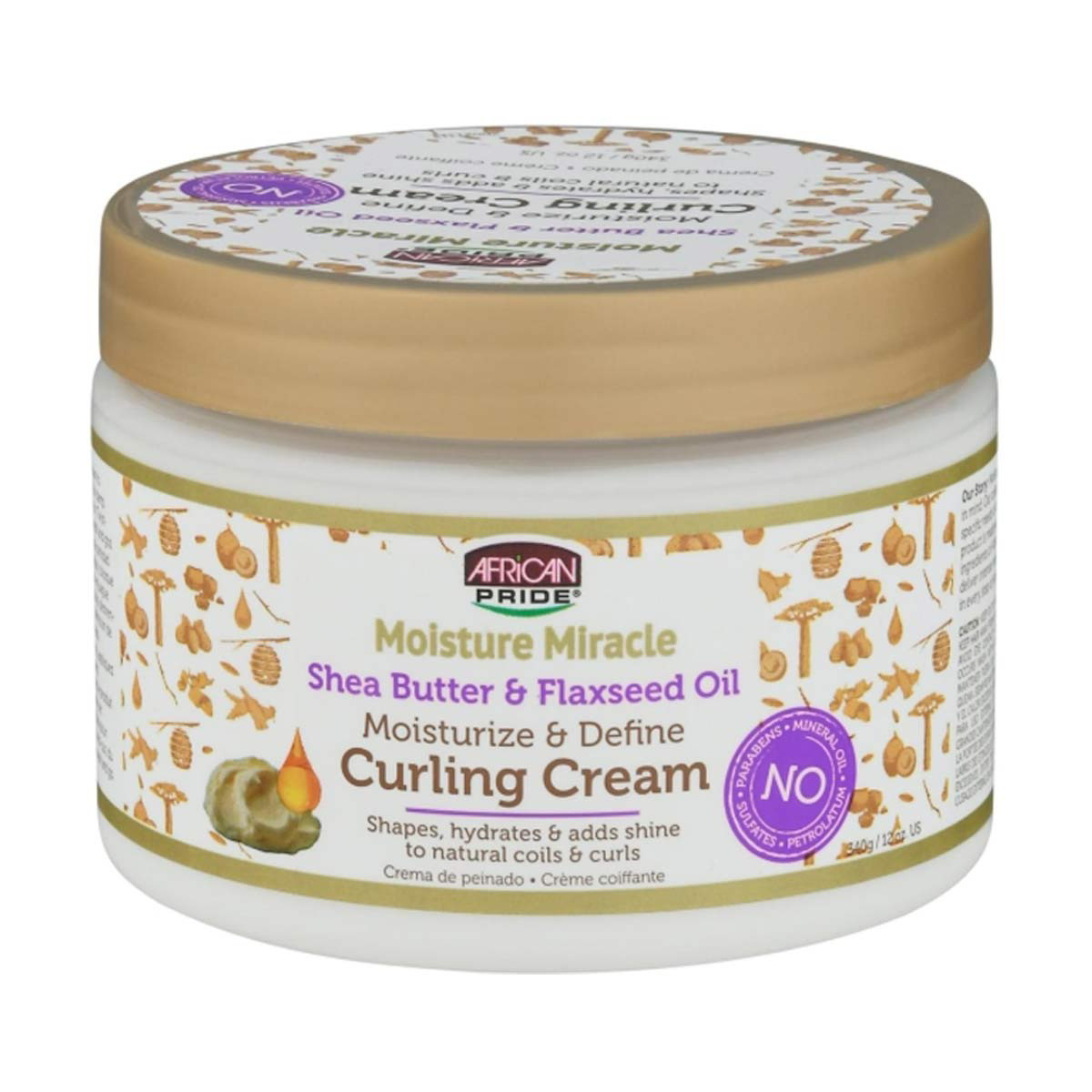 African Pride Moisture Miracle Shea Butter & Flaxseed Oil Curling Cream
