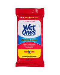 Wet Ones Antibacterial Hand Wipes Travel Pack‚ Fresh Scent, 20 ct