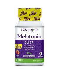 Natrol Melatonin Fast Dissolve Tablets, Strawberry, 10mg, 30 Count