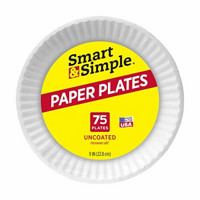 Smart & Simple Paper Plates, 9 in - 75 ct