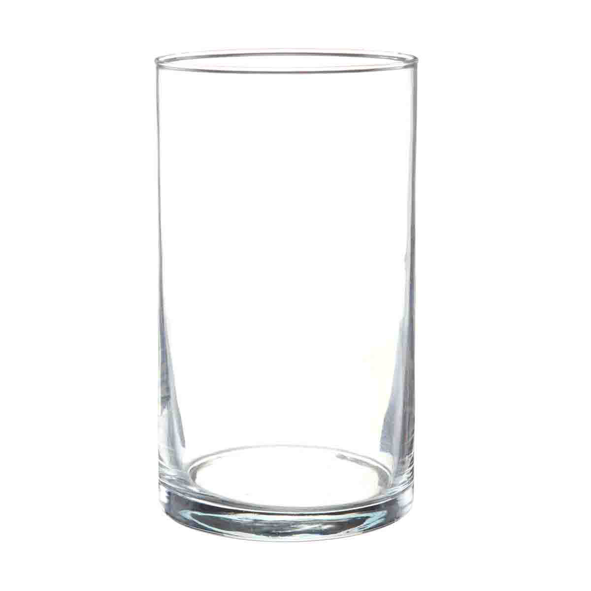 Clear Glass Cylinder Vase, 6 in.