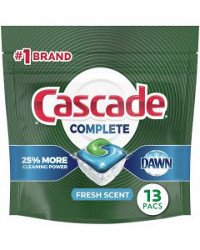 Cascade Dishwasher Detergent Complete ActionPacs - Fresh Scent,
