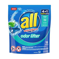 All 4 in 1 Odor Lifter, Laundry Detergent Pods, 19 Count