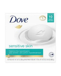 Dove Beauty Bar for Sensitive Skin, 3.17 oz, Pack of 10